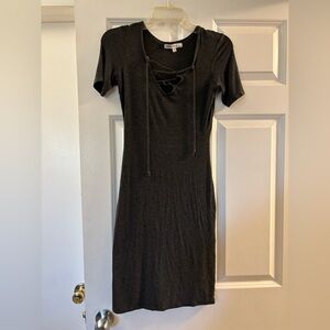 Velvet Torch Charcoal‎ Midi Dress